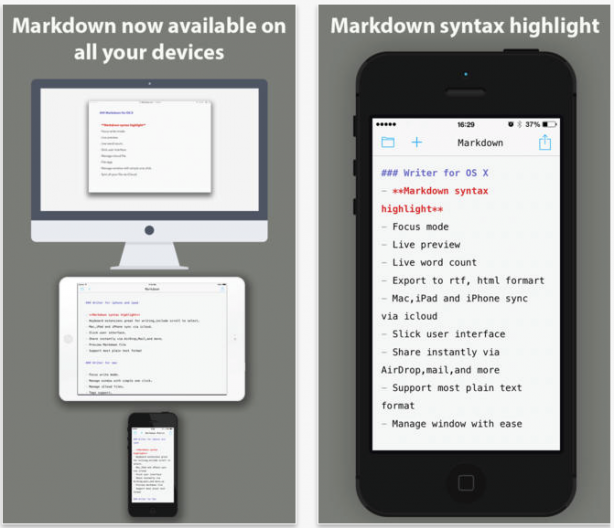 Markdown: l’app multi-dispositivo per la scrittura digitale da iDevice o Mac