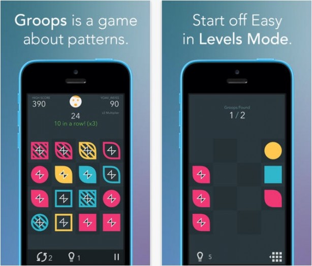 Groops: un nuovo e divertente puzzle game con colori, modelli e forme