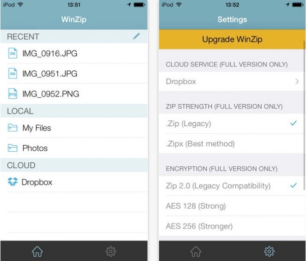 WinZip si aggiorna: arriva la grafica di iOS 7