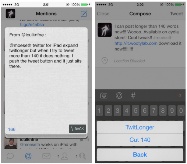 InfiniteTweet 2, il tweak per twittare senza limiti, aggiornato per iOS 7 – Cydia