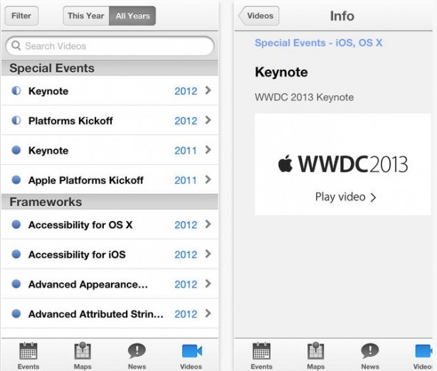 L’app WWDC 2013 di Apple si aggiorna
