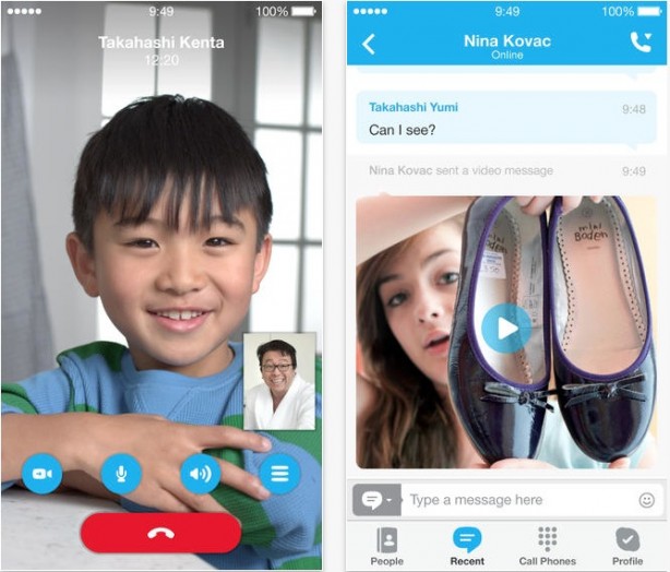 Skype: arriva il supporto alle videochiamate HD per iPhone 5s