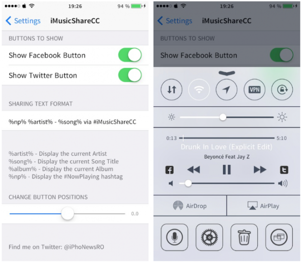 Come condividere la musica in ascolto su Facebook e Twitter da iPhone – Cydia