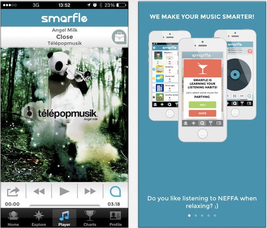 Smarfle, un nuovo player musicale per iPhone