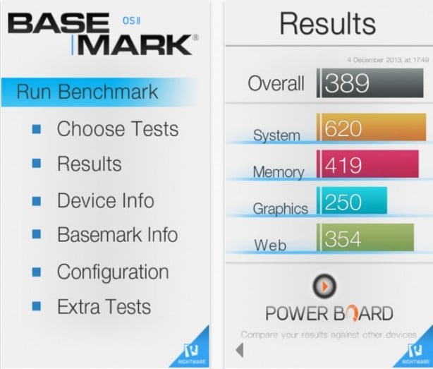 Basemark OS II: misura le prestazioni del tuo iPhone