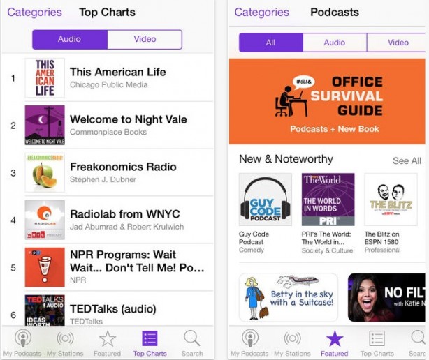 Apple aggiorna l’applicazione Podcast
