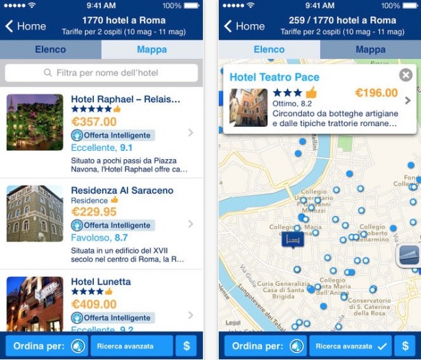 Booking.com si aggiorna con la ricerca per Hotel e punti di interesse