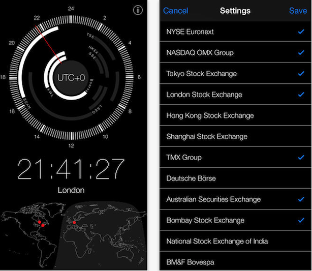 ClockStock ci mostra gli orari di apertura e chiusura delle principali borse mondiali