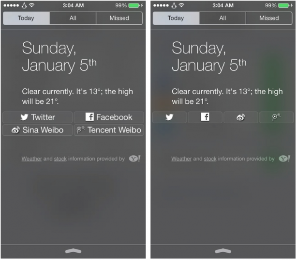 Come attivare i pulsanti di condivisione per Facebook e Twitter nel Centro Notifiche di iOS 7 – Cydia