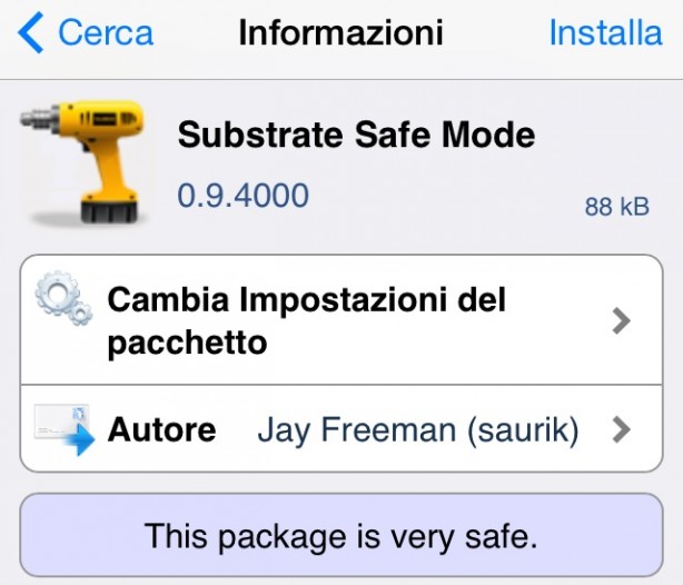 Attiva la “modalità provvisoria” su iPad jailbroken con Substrate Safe Mode, ora anche per 64 bit – Cydia