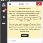 Un bug dell’app Gmail cancella i messaggi ricevuti