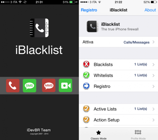 iBlacklist, l’app per bloccare messaggi e chiamate indesiderate, si aggiorna per iOS 7 – Cydia