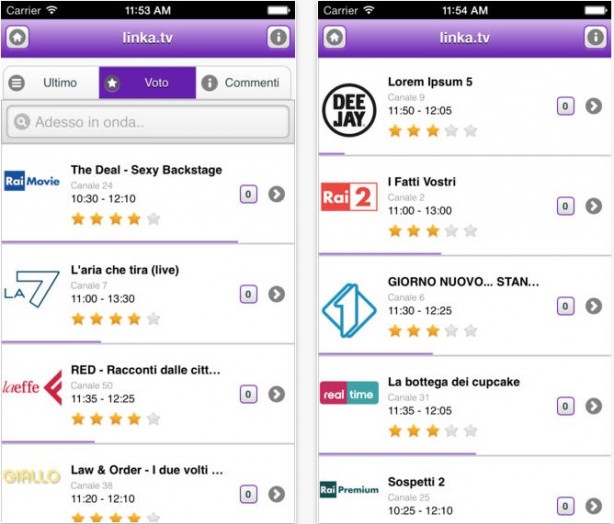 Primo update per l’app Linka.tv