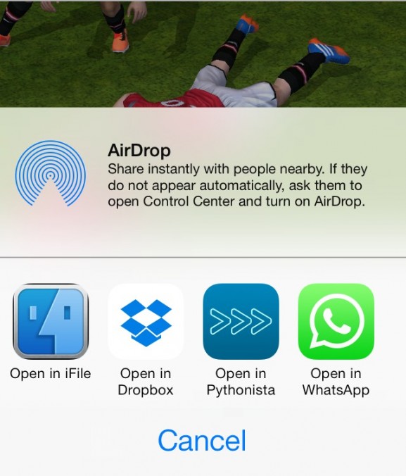 Come inviare un’immagine ad un’altra app su iPhone con “Open In App For Photos” – Cydia