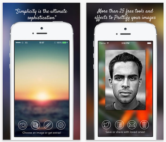 Prettify, un’app fotografica semplice, completa e molto veloce