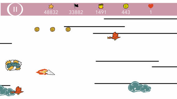 FlyPaper! Throw! Fly! Win!: schiva i nemici e raccogli le monete