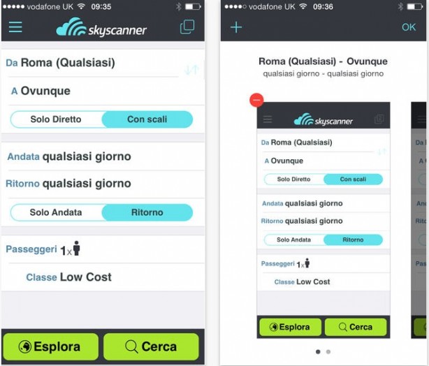 L’app gratuita di Skyscanner si rinnova: nuovo design, ricerca più potente
