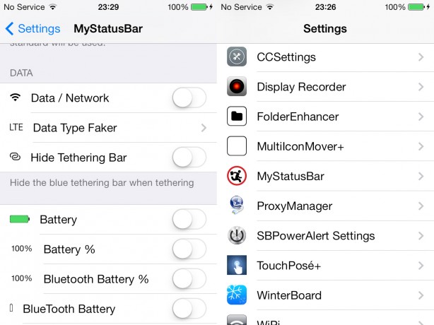 Personalizza la barra di stato dell’iPhone con MyStatusBar – Cydia