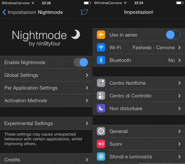 Nightmode: un Eclipse riveduto e corretto per la “Modalità Notte” su iPhone – Cydia