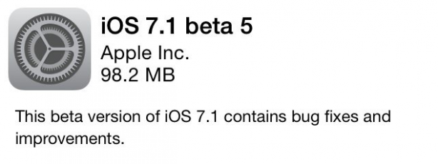 Disponibile iOS 7.1 beta 5 per gli sviluppatori