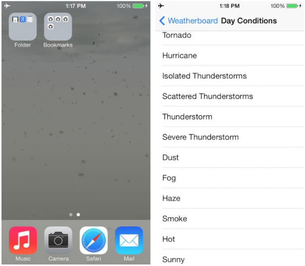 Come aggiungere nuovi sfondi “meteorologici” animati su iPhone con Weatherboard – Cydia