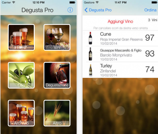 Degusta Pro, l’app per imparare le tecniche della degustazione, si aggiorna