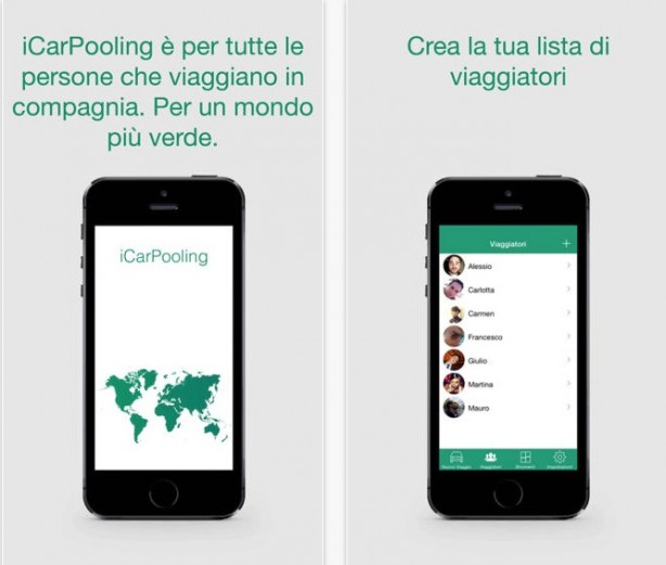 iCarPooling, l’app per condividere un viaggio e risparmiare con l’auto