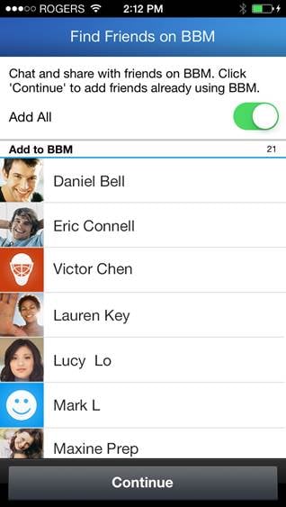 BlackBerry annuncia un nuovo aggiornamento BBM: arriva la funzione Find Friends