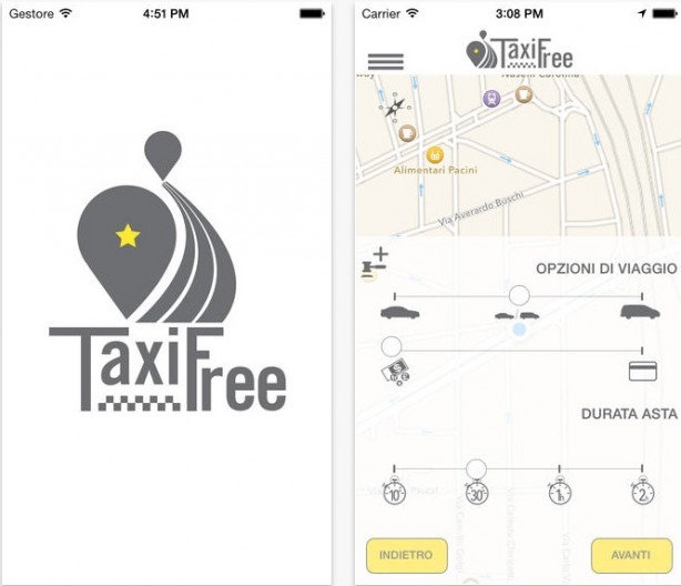 TaxiFree: segui l’asta e scegli l’autista con il prezzo migliore