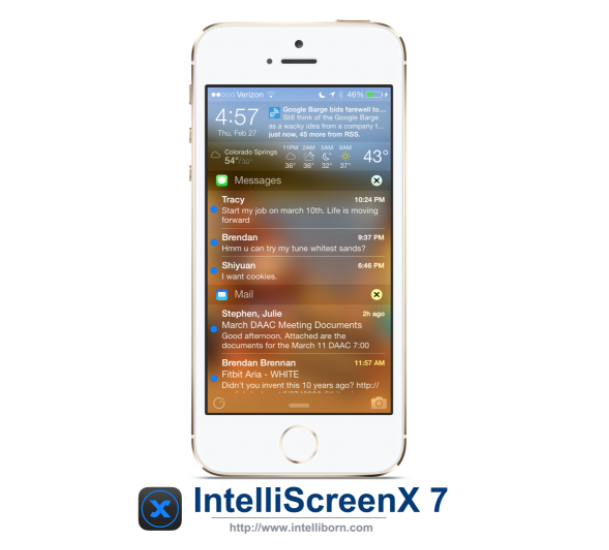 IntelliScreenX 7 per iOS 7 si mostra per la prima volta in video – Cydia