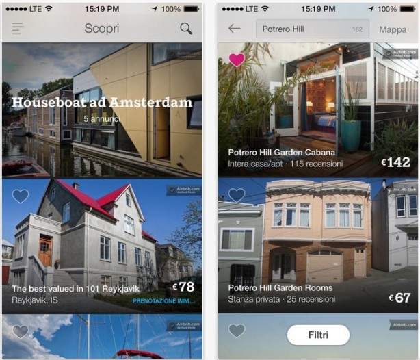 Airbnb si aggiorna con la prenotazione immediata da iPhone