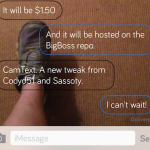Con CamText non inciamperai più mentre messaggi e cammini! – Cydia