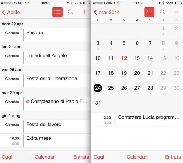 Scopriamo la “Vista elenco” nel Calendario di iOS 7.1