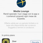 Nuova funzionalità dell’app Expedia per iPhone e iPod touch: dal Media Lounge sarà possibile accedere a contenuti selezionati gratis