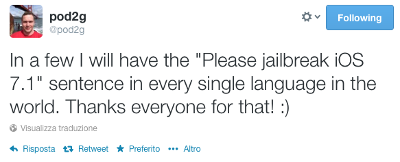 Pod2G riaccende le speranze: “a breve mi sarà chiesto di rilasciare il jailbreak per iOS 7.1”