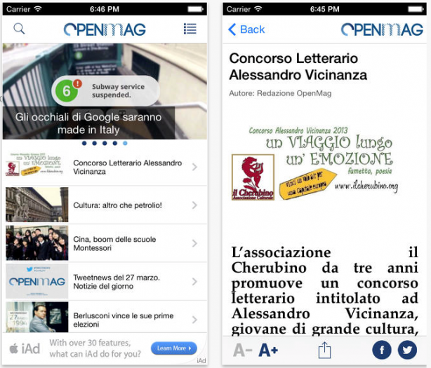 OpenMag: l’applicazione ufficiale dell’omonimo blog dedicato all’informazione