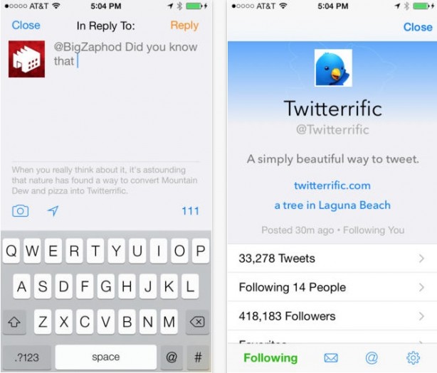 Twitterrific 5 si aggiorna con la possibilità di modificare i tweet