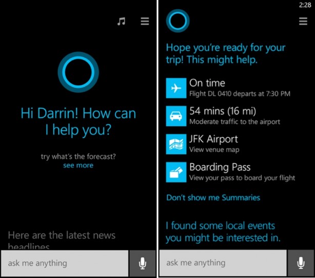 Microsoft presenta ufficialmente Cortana, il Siri di Windows Phone 8.1