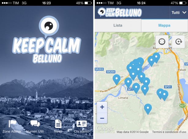 KeepCalm Belluno: bellunesi più sicuri grazie ad un’app