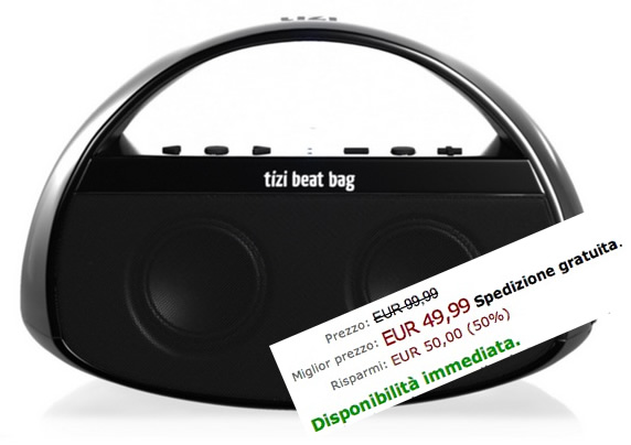 equinux tizi beat bag: ottimo audiobox in offerta su Amazon