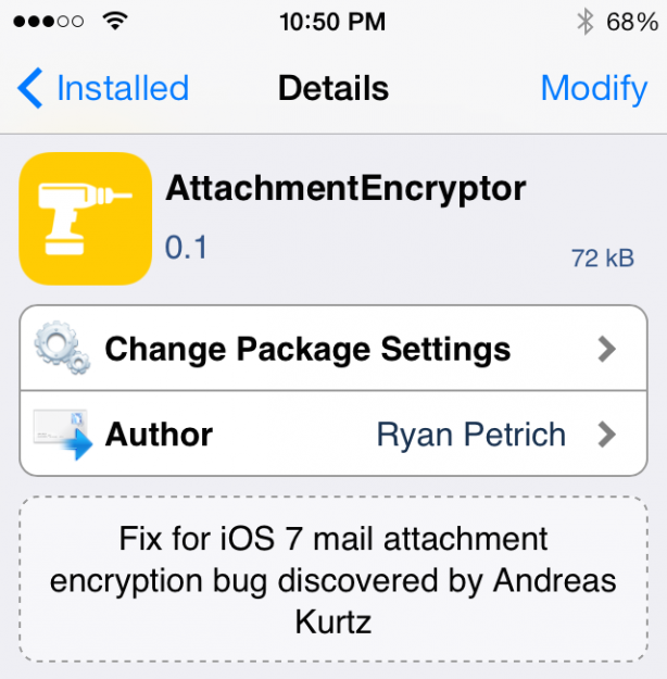 Come rendere nuovamente sicura l’app Mail e i nostri allegati – Cydia