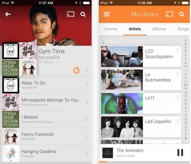 Google Play Music si aggiorna: arriva la riproduzione senza pause