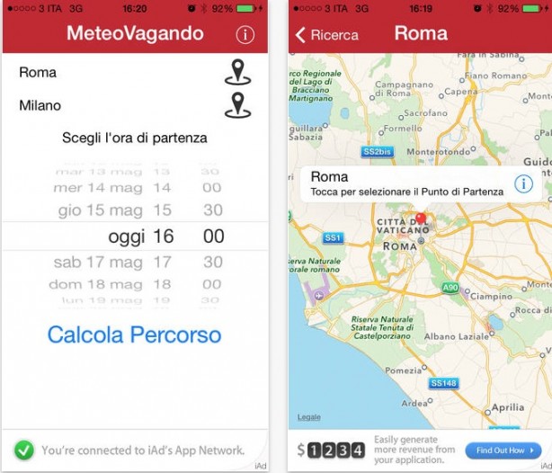 MeteoVagando, l’app che ti mostra il meteo dei tuoi viaggi in auto