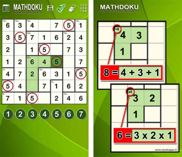 Mathdoku + Calcudoku: il puzzle game matematico