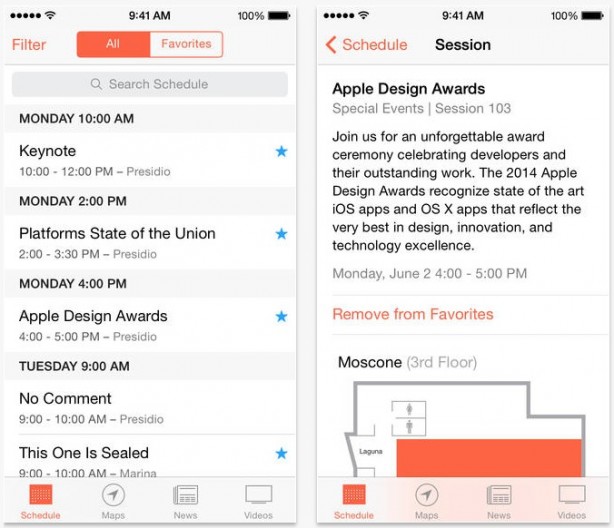 L’app WWDC 2014 si aggiorna con un nuovo design ed altre novità