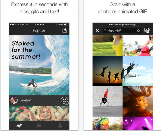 Sparks: esprimetevi in pochi secondi con foto, GIF e testi