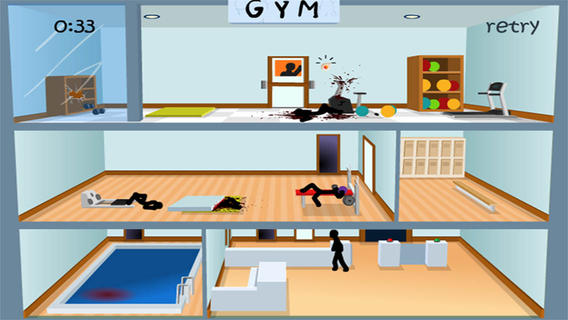 Click Death Gym - Stickman Edition iPhone pic1