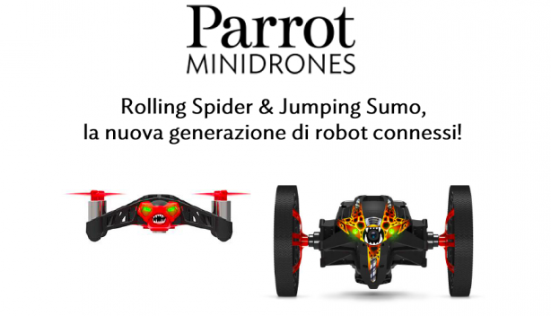 Parrot presenta i suoi nuovi minidroni: Jumping Sumo e Rolling Spider