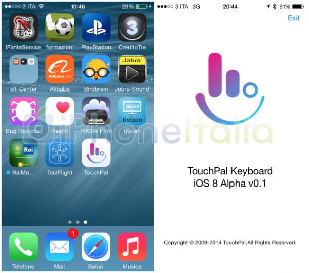 Tastiera TouchPal per iOS 8 – Anteprima | VIDEO