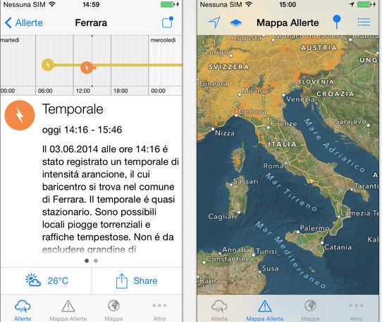 AlertsPro, l’app che ti avverte sulle condizioni meteorologiche avverse in arrivo